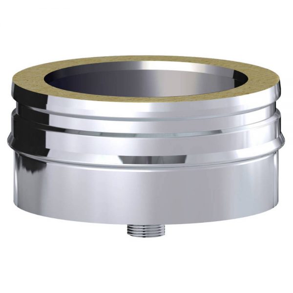 Dinak DW Twin Wall Stainless Steel Soot Collector with Drain