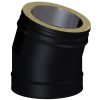 Dinak DWN Twin Wall Stainless Steel Black 15 Degree Elbow