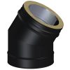 Dinak DWN Twin Wall Stainless Steel Black 30 Degree Elbow