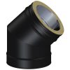 Dinak DWN Twin Wall Stainless Steel Black 45 Degree Elbow