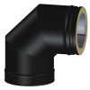 Dinak DWN Twin Wall Stainless Steel Black 90 Degree Elbow