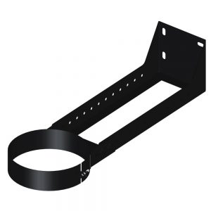 Dinak DWN Twin Wall Stainless Steel Black Flat Cuttable Long Wall Support 250-430mm