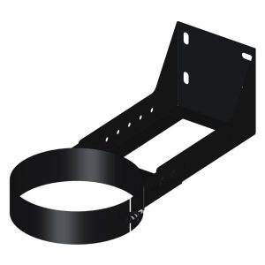 Dinak DWN Twin Wall Stainless Steel Black Flat Cuttable Short Wall Support 100-250mm