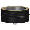 Dinak DWN Twin Wall Stainless Steel Black Soot Collector - End Cap with Drain