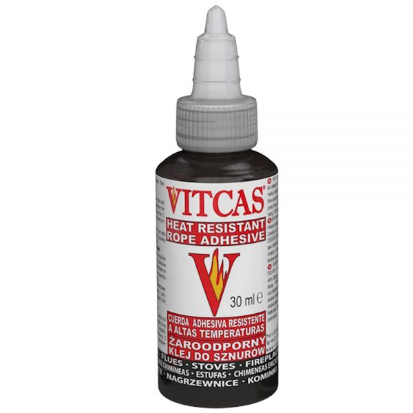 BLACK HEAT RESISTANT ROPE SEAL ADHESIVE VITCAS 30ML